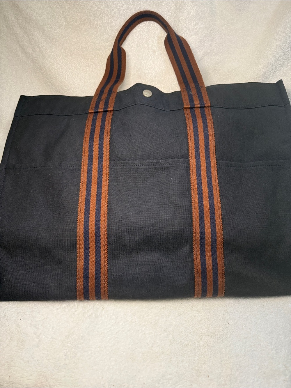 Hermes Canvas Fourre Tout GM Tote Bag